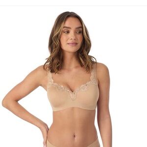 Le Mystere Lace Trim Tan Bra and Panty Set